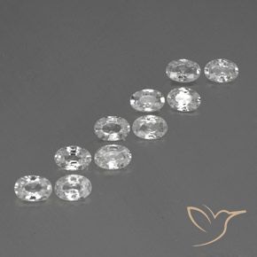 6.54 ct natürliche Weiß Zirkon-Edelsteine, Oval, VVS-VS