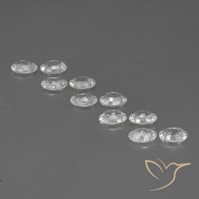 6.54 ct natürliche Weiß Zirkon-Edelsteine, Oval, VVS-VS