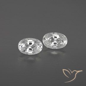1.74ctw Natürlicher Weiß Zirkon, Oval, VVS