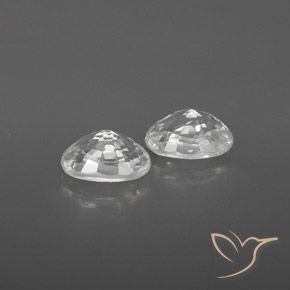 1.71 ct natürliche Weiß Zirkon-Edelsteine, Oval, VVS