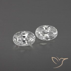 1.66ctw Natürlicher Weiß Zirkon, Oval, VVS