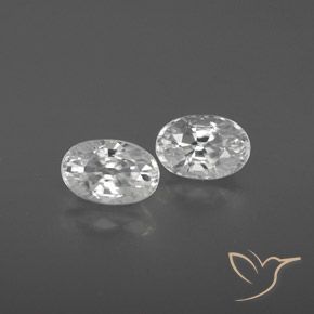 1.74ctw Natürlicher Weiß Zirkon, Oval, VVS