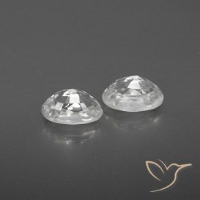 1.72 ct natürliche Weiß Zirkon-Edelsteine, Oval, VVS