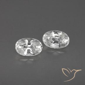 1.61ctw Natürlicher Weiß Zirkon, Oval, VVS-VS