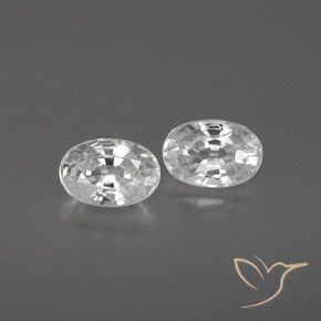 1.68ctw Natürlicher Weiß Zirkon, Oval, VVS