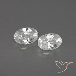 1.78 ct natürliche Weiß Zirkon-Edelsteine, Oval, VVS-VS