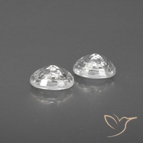 1.78 ct natürliche Weiß Zirkon-Edelsteine, Oval, VVS-VS