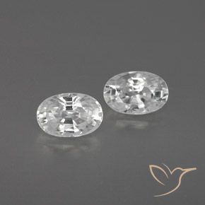 1.63ctw Natürlicher Weiß Zirkon, Oval, VVS-VS