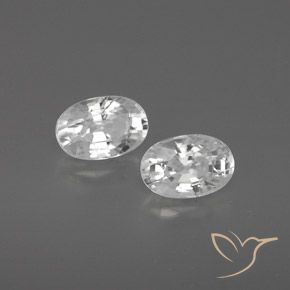 1.63 ct natürliche Weiß Zirkon-Edelsteine, Oval, VVS-VS