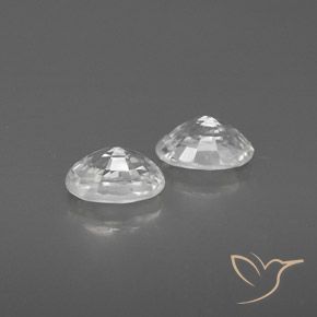 1.63 ct natürliche Weiß Zirkon-Edelsteine, Oval, VVS-VS