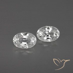 1.75ctw Natürlicher Weiß Zirkon, Oval, VVS-VS