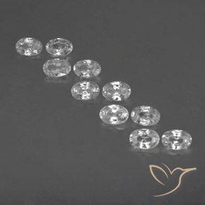 7.43ctw Natürlicher Weiß Zirkon, Oval, VVS-VS