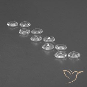 7.43 ct natürliche Weiß Zirkon-Edelsteine, Oval, VVS-VS