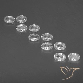 6.68ctw Natürlicher Weiß Zirkon, Oval, VVS-VS