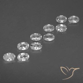6.68 ct natürliche Weiß Zirkon-Edelsteine, Oval, VVS-VS