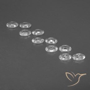 6.68 ct natürliche Weiß Zirkon-Edelsteine, Oval, VVS-VS