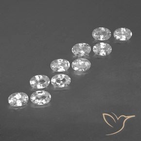 7.16 ct natürliche Weiß Zirkon-Edelsteine, Oval, VVS-VS