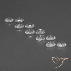 7.34 ct natürliche Weiß Zirkon-Edelsteine, Oval, VVS-VS