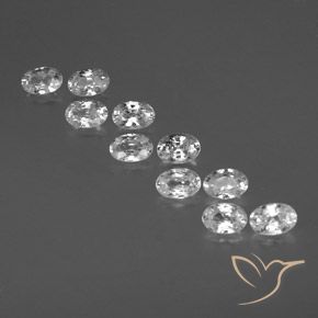 7.10ctw Natürlicher Weiß Zirkon, Oval, VVS-VS