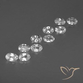 7.10 ct natürliche Weiß Zirkon-Edelsteine, Oval, VVS-VS
