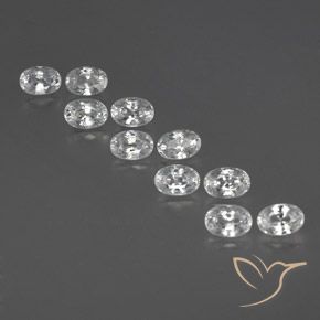 8.67ctw Natürlicher Weiß Zirkon, Oval, VVS-VS