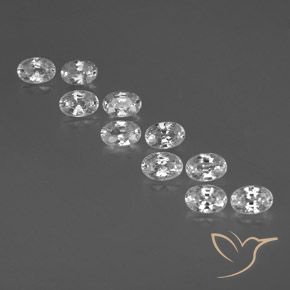 7.97ctw Natürlicher Weiß Zirkon, Oval, VVS-VS