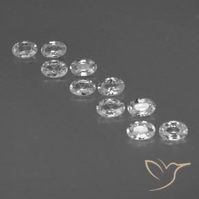 6.59ctw Natürlicher Weiß Zirkon, Oval, VVS-VS