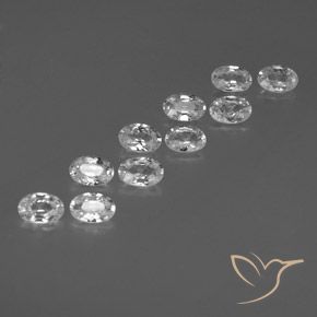 6.59 ct natürliche Weiß Zirkon-Edelsteine, Oval, VVS-VS