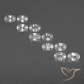 7.86ctw Natürlicher Weiß Zirkon, Oval, VVS-VS