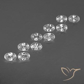 7.86 ct natürliche Weiß Zirkon-Edelsteine, Oval, VVS-VS