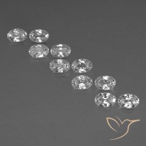 7.60ctw Natürlicher Weiß Zirkon, Oval, VVS-VS