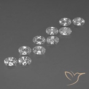 7.60 ct natürliche Weiß Zirkon-Edelsteine, Oval, VVS-VS