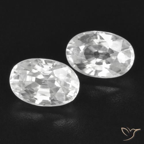 1.83 ct natürliche Weiß Zirkon-Edelsteine, Oval, VVS-VS
