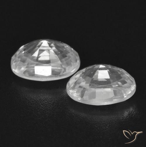 1.83 ct natürliche Weiß Zirkon-Edelsteine, Oval, VVS-VS