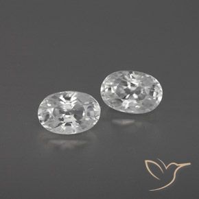 1.71ctw Natürlicher Weiß Zirkon, Oval, VVS