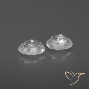 1.71 ct natürliche Weiß Zirkon-Edelsteine, Oval, VVS