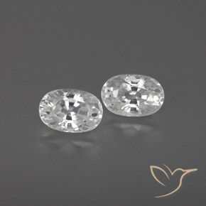 1.74ctw Natürlicher Weiß Zirkon, Oval, VVS