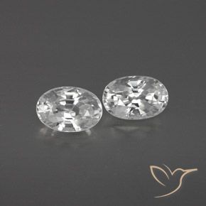 1.64ctw Natürlicher Weiß Zirkon, Oval, VVS