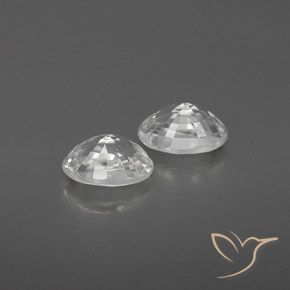 1.69 ct natürliche Weiß Zirkon-Edelsteine, Oval, VVS