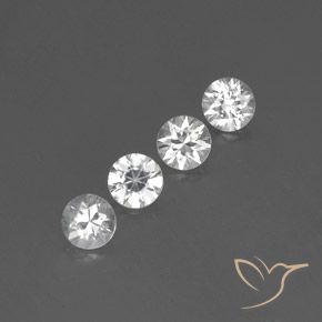 3.71 ct natürliche Weiß Zirkon-Edelsteine, Runden, VVS-VS