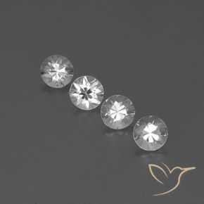 3.81ctw Natürlicher Weiß Zirkon, Runden, VVS-VS