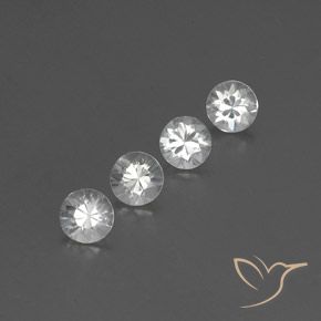 3.64 ct natürliche Weiß Zirkon-Edelsteine, Runden, VVS-VS