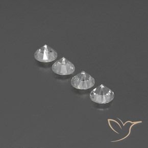 3.64 ct natürliche Weiß Zirkon-Edelsteine, Runden, VVS-VS