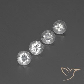 3.76 ct natürliche Weiß Zirkon-Edelsteine, Runden, VVS-VS