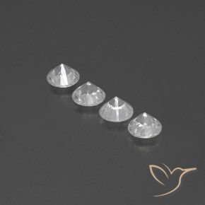 3.53 ct natürliche Weiß Zirkon-Edelsteine, Runden, VVS-VS