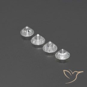 3.84 ct natürliche Weiß Zirkon-Edelsteine, Runden, VVS-VS