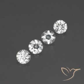 3.56 ct natürliche Weiß Zirkon-Edelsteine, Runden, VVS-VS