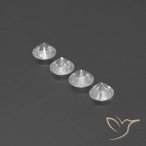 3.56 ct natürliche Weiß Zirkon-Edelsteine, Runden, VVS-VS