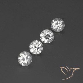 3.80 ct natürliche Weiß Zirkon-Edelsteine, Runden, VVS-VS