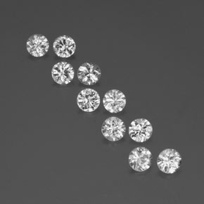  ct natürliche weißer Zirkon-Edelsteine, Rundschliff, VVS-VS